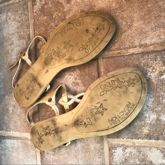 Kenneth Cole Gold Flats - Picture 3 of 4